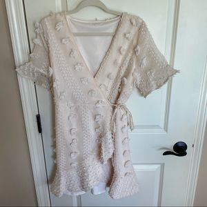 3D Flower Wrap Dress